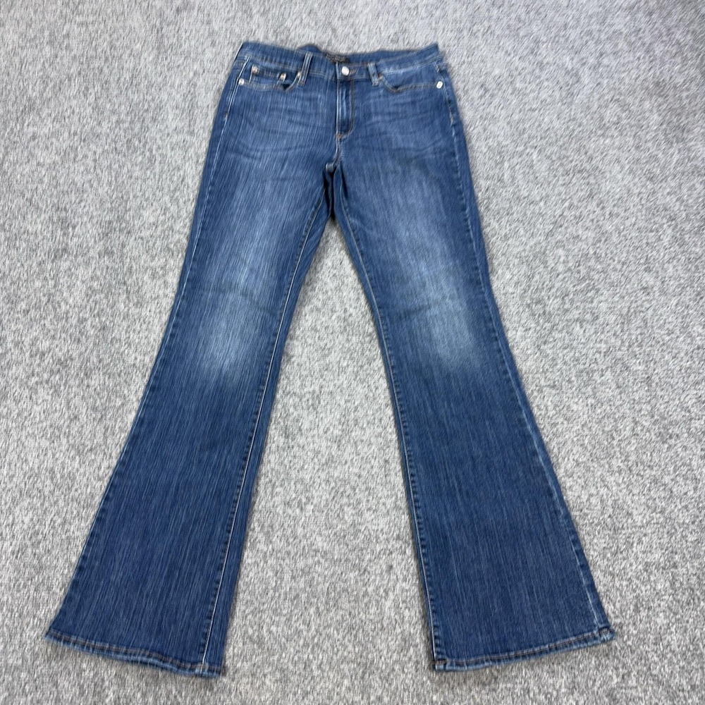 Banana Republic Slim Bootcut Jeans Womens 10 Blue Medium Wash Stretch Denim